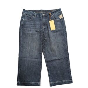 Jag Jeans Plus 16 Classic Fit Crop Denim Capris Capri Pants  NEW NWT